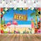 Hawaiian Aloha Luau Party Decoration 71"x44" Aloha Backdrop Banner Background Photography Summer Beach Party Supplies